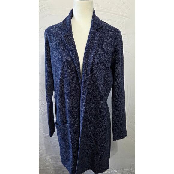 Lucky Brand Open Long Blue Cardigan / Coat Woman's Size Medium - Picture 4 of 8